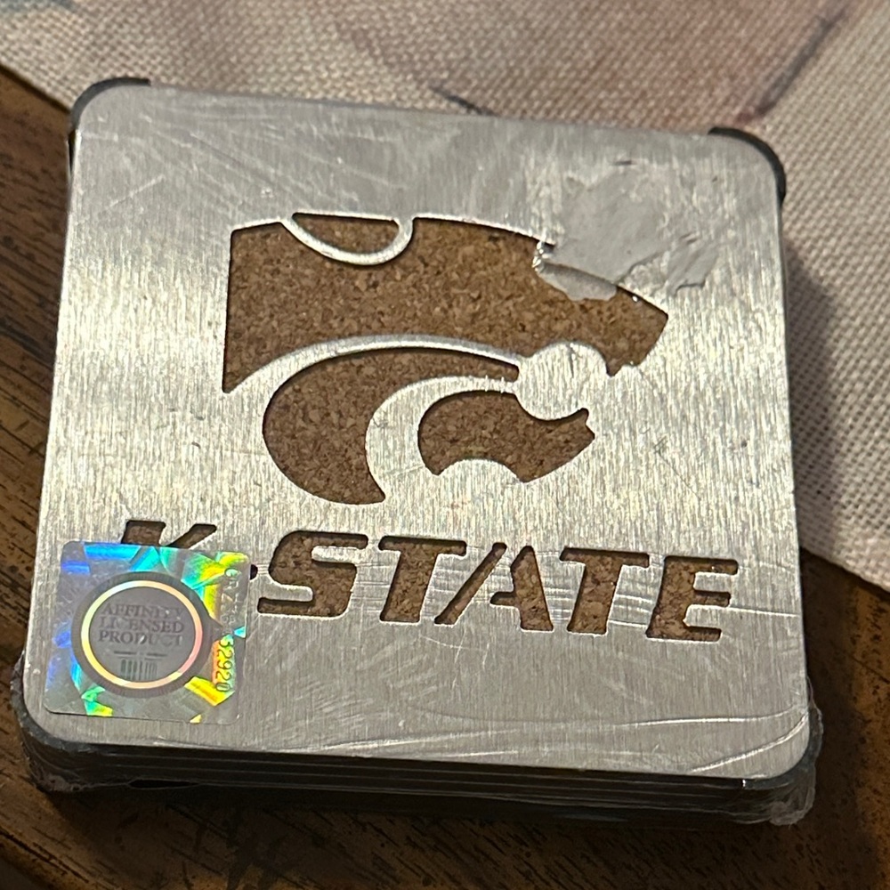 NIP Kansas State Wildcats University Metal Coasters very nice